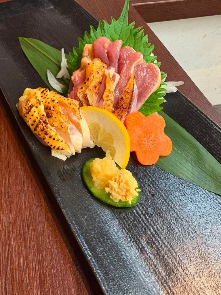 黒さつま鶏の鳥刺し盛り